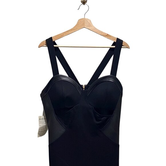 Bebe Cut-Out Corset Bodycon Dress Black Size L NWT Holiday Party New Years Eve - Picture 6 of 13